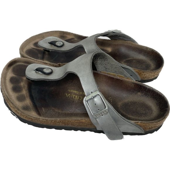 Brikenstock Silver Arizona Sandal 8.5 39 - Picture 3 of 6